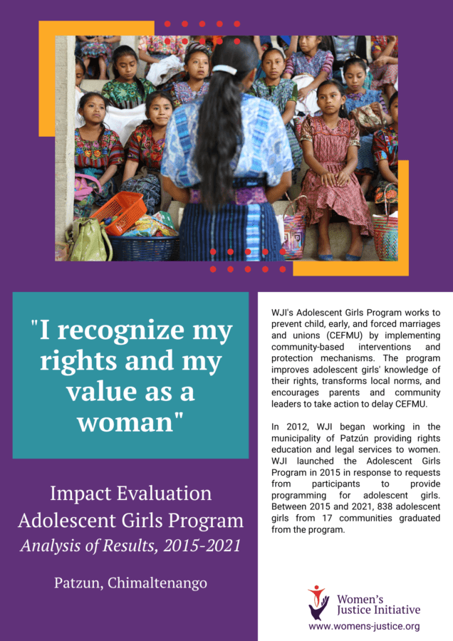 Womens Justice Initiative - Amplifying Their Voices: An Adolescent ...